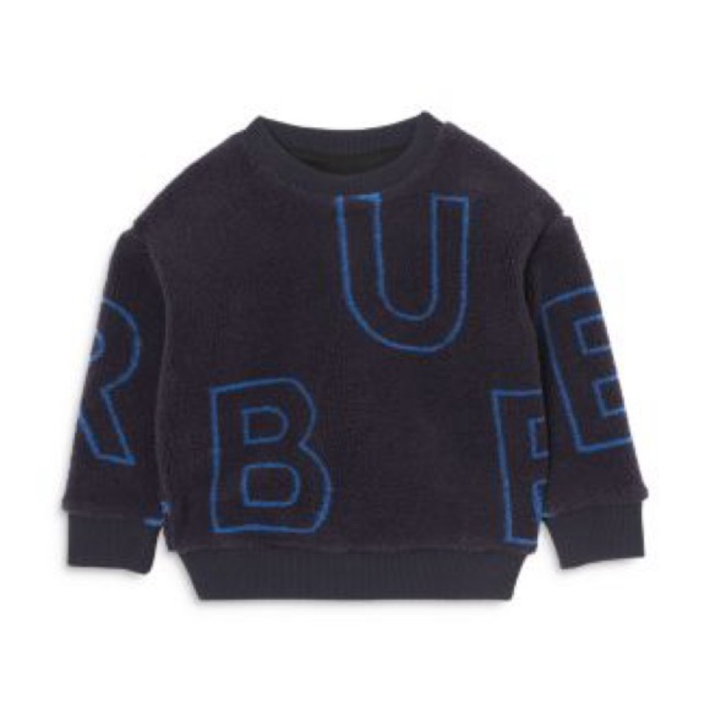 Burberry Kids Edgar Scattered Logo Fleece Sweatshirt Size 3T